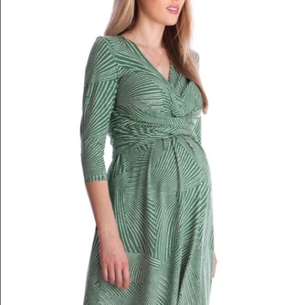 Seraphine green Maternity dress